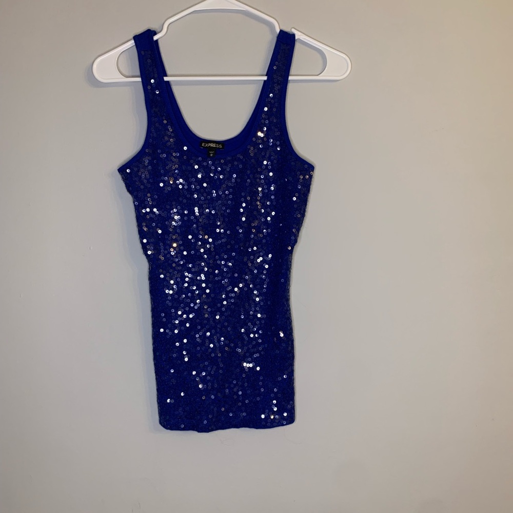 Royal Blue sequin Express women’s top